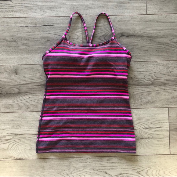 Flattering striped Y Lululemon Tank - Picture 3 of 5